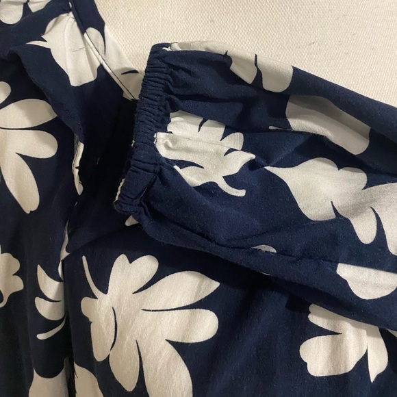 Loft Blue and White Rayon Blouse - Picture 3 of 7